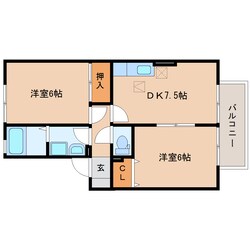 藤枝駅 徒歩9分 1階の物件間取画像